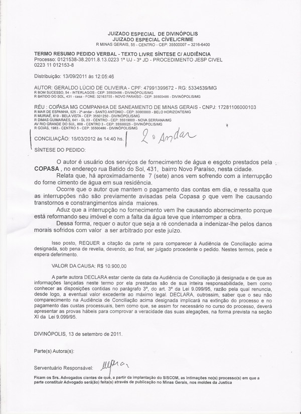 processo copasa